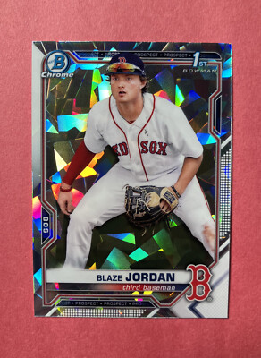 Blaze Jordan 2021 Bowman Chrome Prospect BCP-71 Atomic Refractor RED SOX