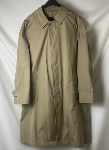 ジャケット・アウター ADRER cation melange tielocken long coat BOTANY 500 USA Long RAINCOAT Trench Coat Mens L Sz 42 (42Lx