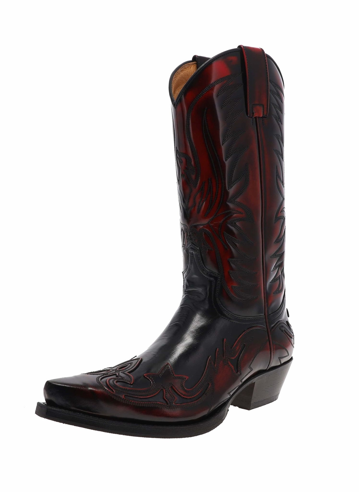 SENDRA SENDRA BOOTS 3241 HERREN WESTERNSTIEFEL ROT SCHWARZ