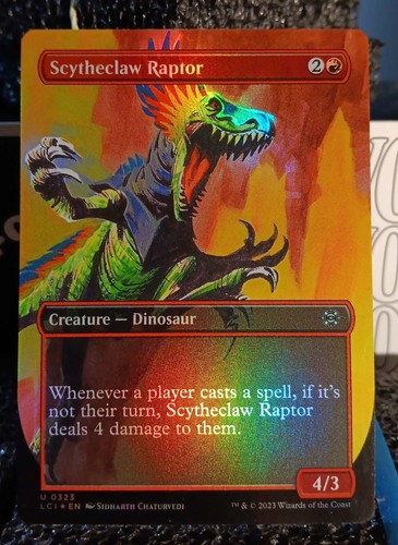 Scytheclaw Raptor 323 Borderless Foil Dinosaur Lost Caverns