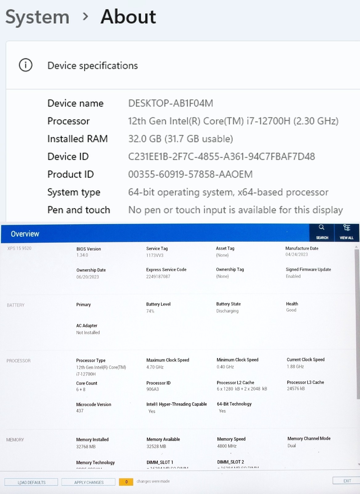 Dell XPS 15 9520 i7-12700H 32GB 1024GB RTX3050Ti 15.6" FHD+ W11 Pro+130W Dell PA - Thumbnail 16