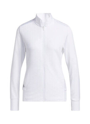 Adidas Women's Textured Full-Zip Jacket - WHITE - Size S - #HA3400 - NEW!!
