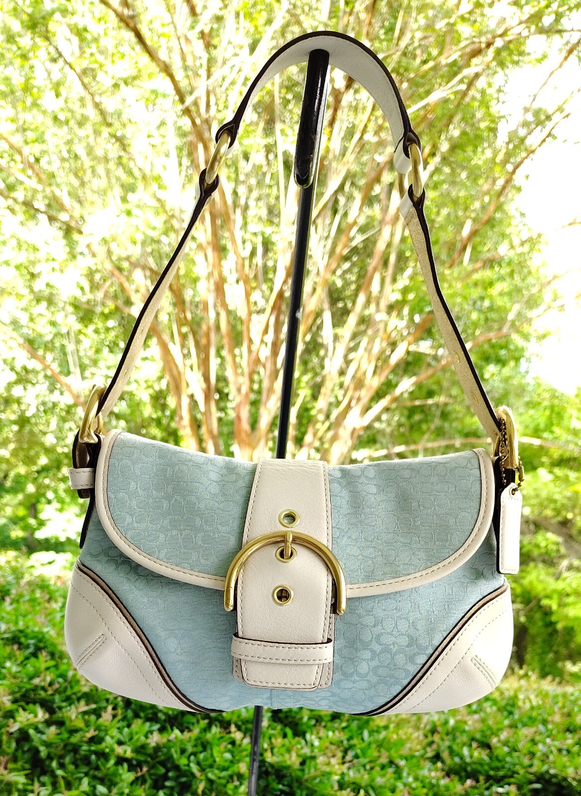 ビンテージ　COACH SOHO マイクロシグネチャー ハンドバッグ ビンテージ COACH SOHO マイクロシグネチャー ハンドバッグ