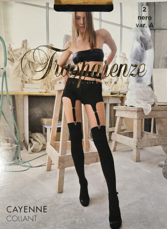 Erotik Pur: Trasparenze Collants Tights Cayenne 22t90054, Gr. 2, Nero A, Neu&Ovp