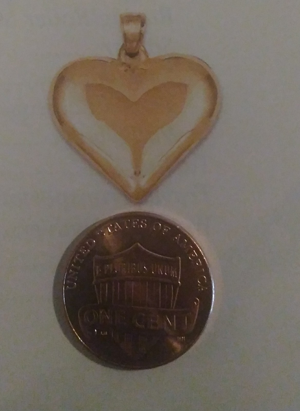 Pre-owned Wishing For Claudia 14k Yellow Gold Polished 3-d Puffed Puff Heart Pendant Charm 0.98 Inch
