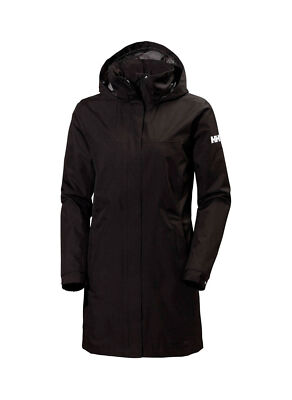 Helly Hansen 62648 Women's Aden Long Rain Jacket, Black, Medium