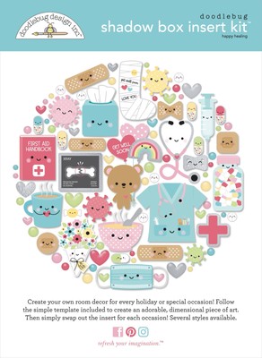 Doodlebug Design Shadow Box Insert Kit-Happy Healing 5A0023DC-1G6CY