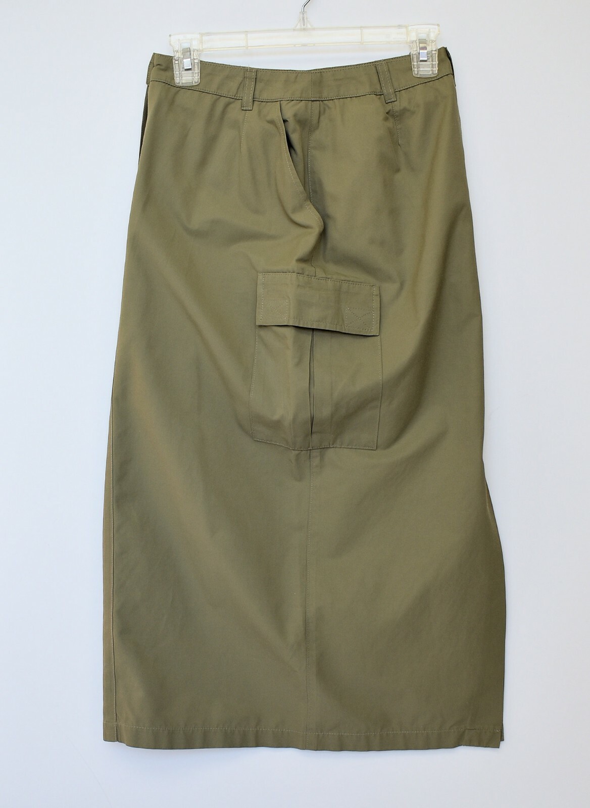 Marks & Spencer St Michael Khaki Green Chino Skirt UK10 US 6 Vintage