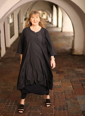 SINNE SINNE - LAGENLOOK TUNIKA KLEID GR 44 46 48 50 52 54 - SCHWARZ