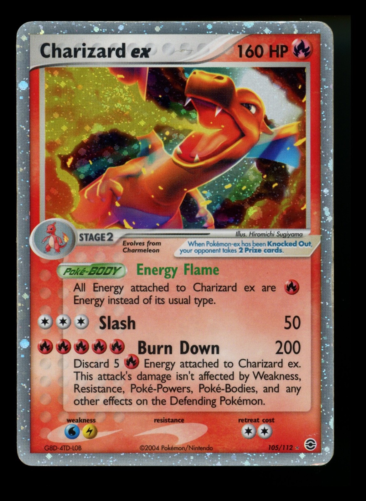 Charizard ex 105/112 FireRed LeafGreen 2004 FRLG SWIRL
