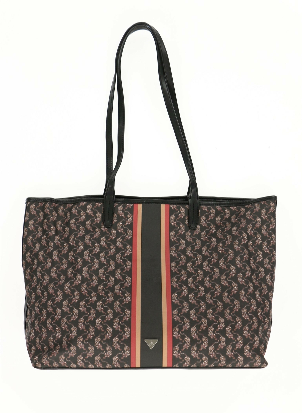 Sam Edelman 245044 Womens Casual Canvas Printed Tote Bag Black