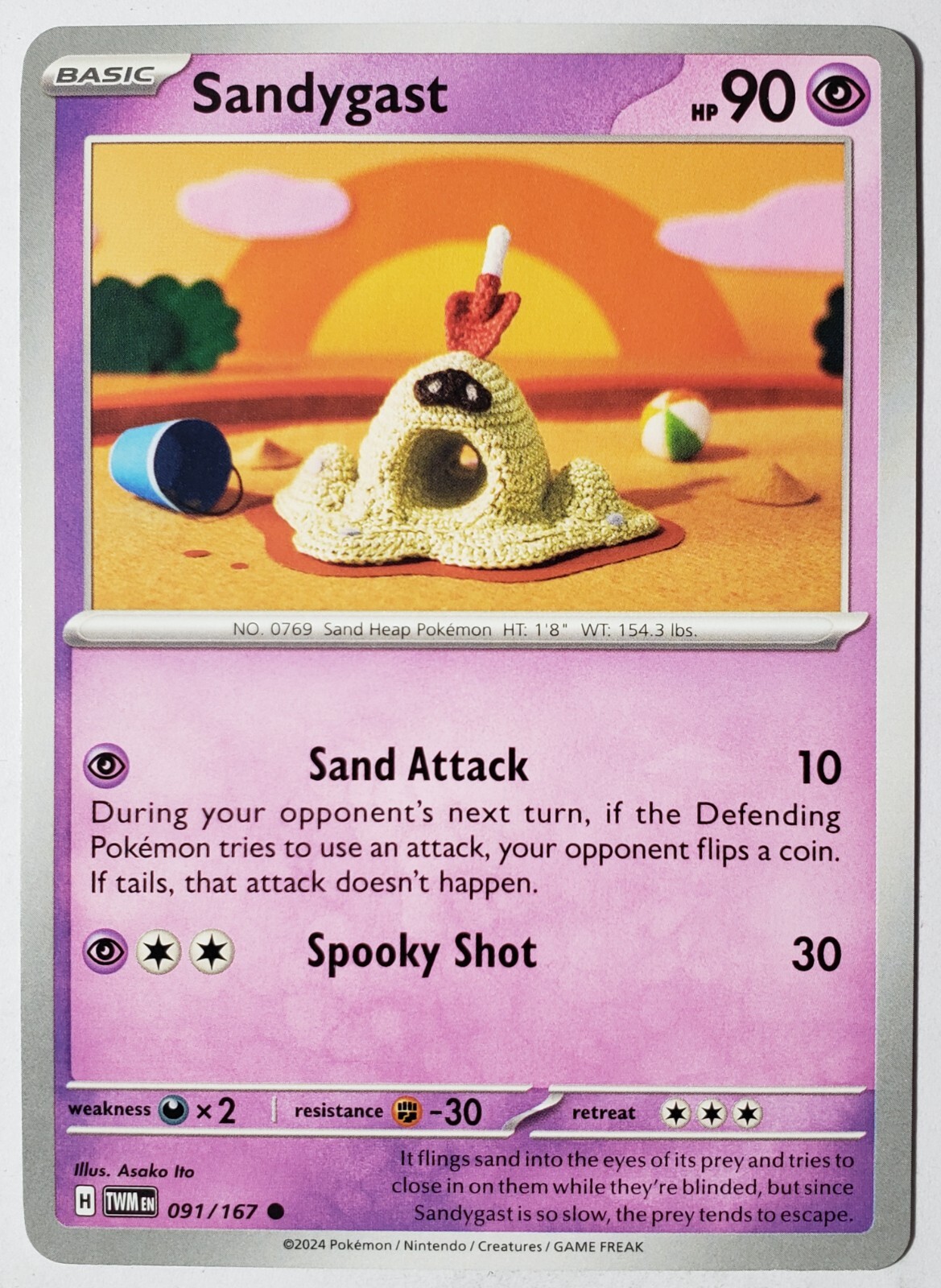 Sandygast 091/167 NM/M Twilight Masquerade Pokemon Card