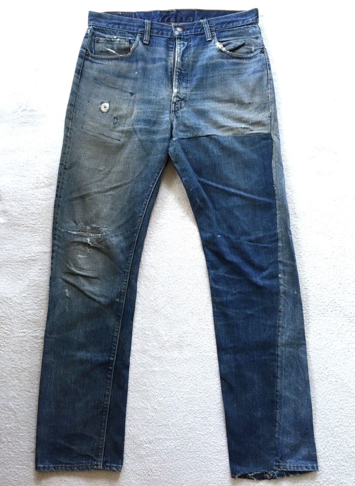 Vintage Levi's 505 BIG E Jeans Denim pants 60S patchwork 42 Vintage Levi's 505 BIG E Jeans Denim pants 60S patchwork 42