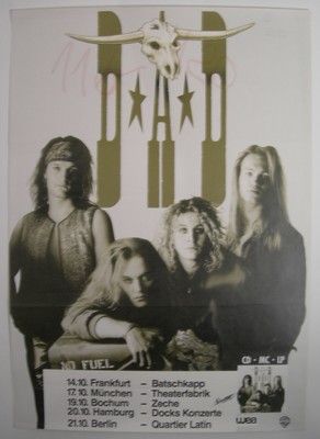 DAD No Fuel Left For Pilgrim metal,cowpunk Warner promo poster 24x26,EX 1989