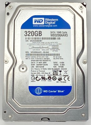Western Digital 320GB Hard Drive WD Caviar Blue WD3200AAKS UNTESTED 16MB Cache