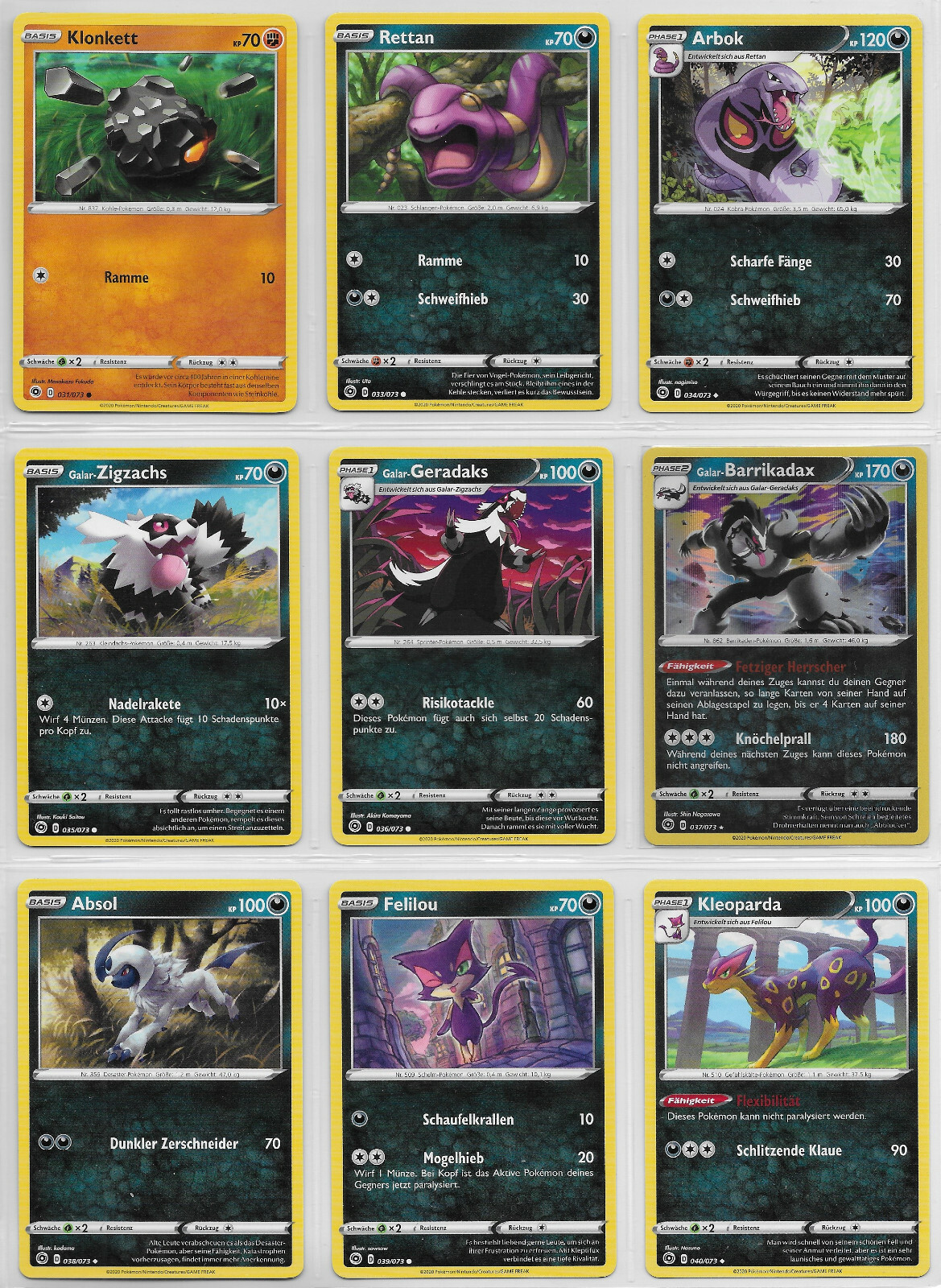 Lot - Pokemon Basis Karten Sammlung - Weg des Champs 2020 - Deutsch - Mint
