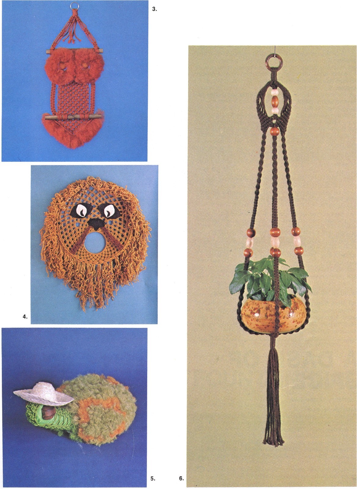 MACRAME HAPPENINGS Pattern Book Plant Hangars Animals Spice Rack Shoes Sandals