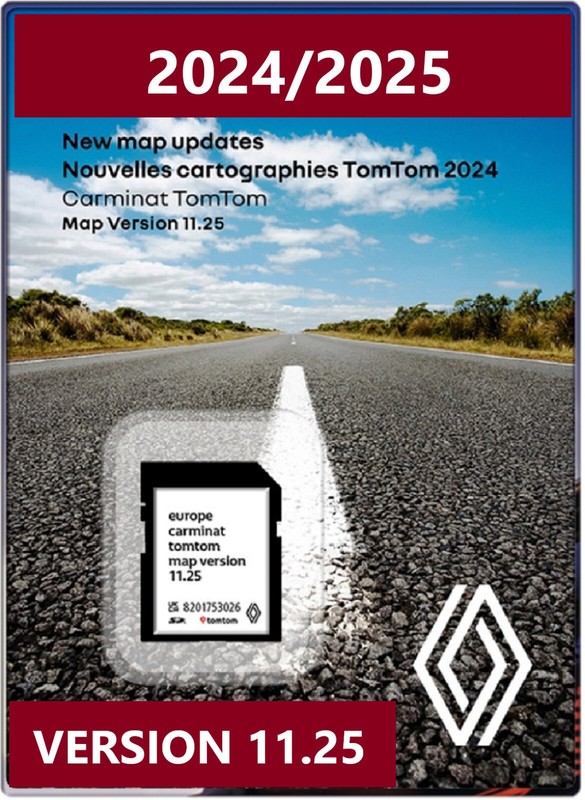 Renault Carminat Tomtom Sd Karte 11.25 Europa 2024/2025