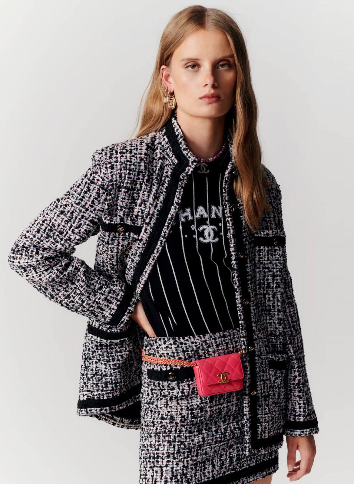 $8,050 CHANEL 2023/ 23P Black Pink TWEED JACKET * FR 42 /US $8,050 CHANEL 2023/ 23P Black Pink TWEED JACKET * FR 42 /US
