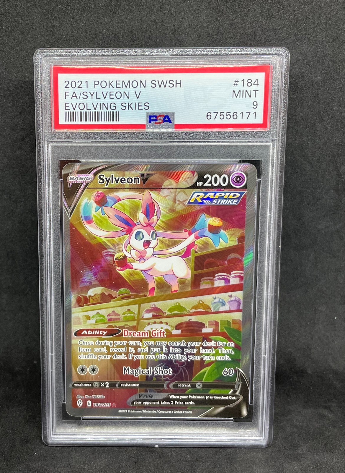 Pokemon Evolving Skies Sylveon V 184/203 Alternative Art Alt Holo 