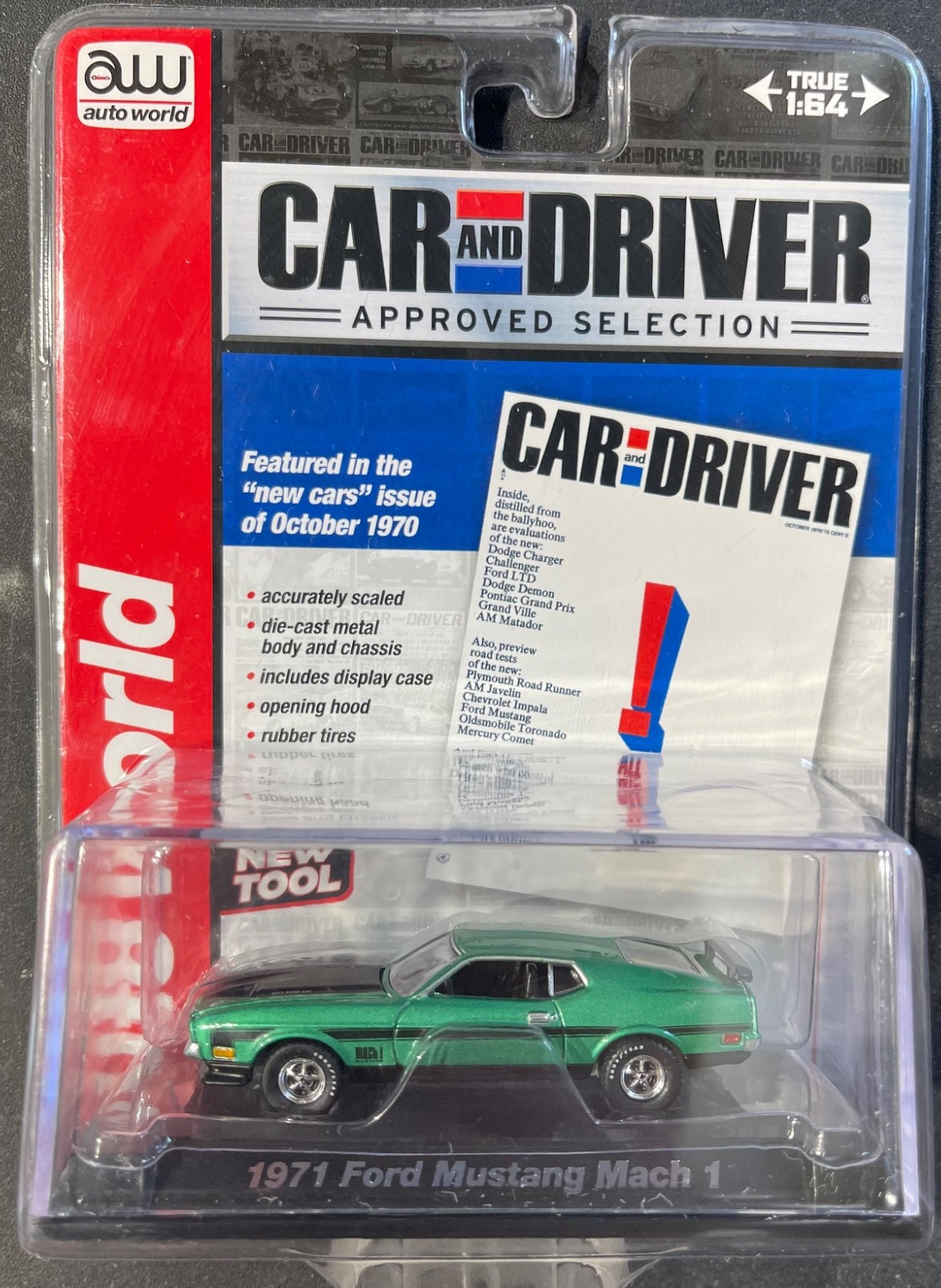 1971 FORD MUSTANG Mach 1 ミニカー1/18 箱無し AWSS126-R2-1971-Ford-Mustang-