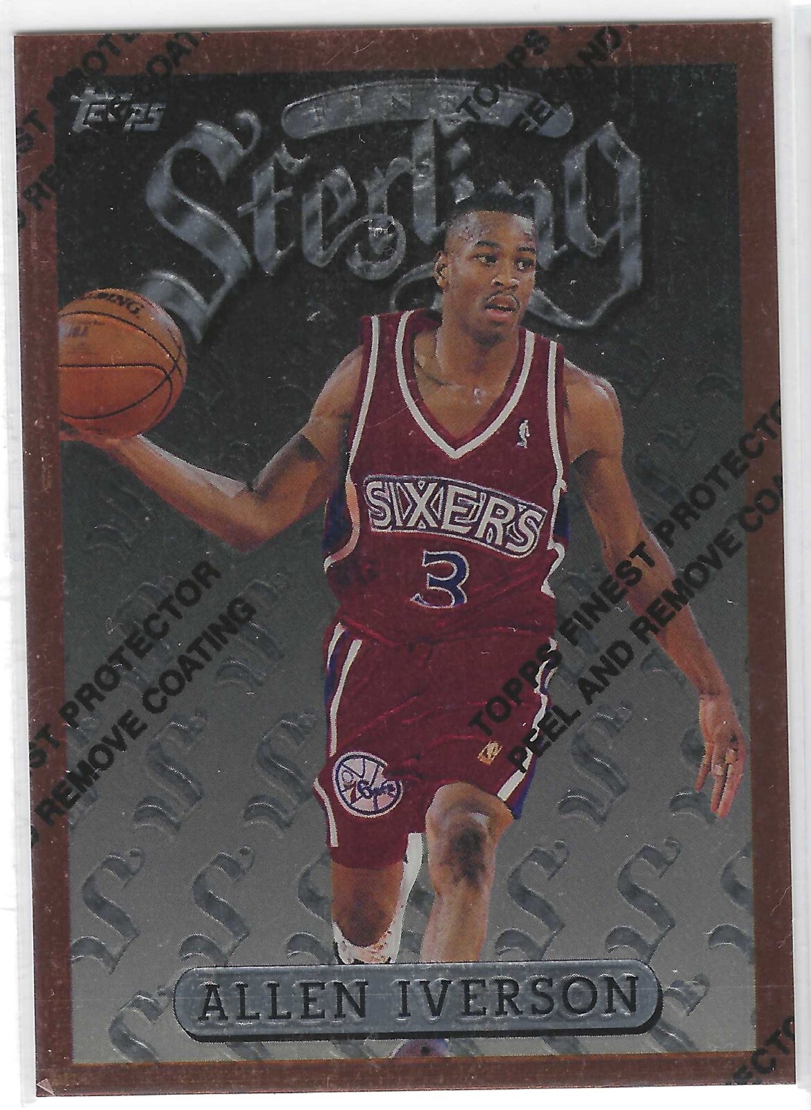 Allen Iverson 96/97 Topps Finest Rookie Topps Baseball RC