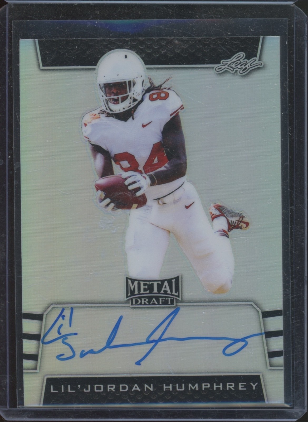 2019 Leaf Metal Draft Prismatic Silver Lil'Jordan Humphrey Auto RC Rookie