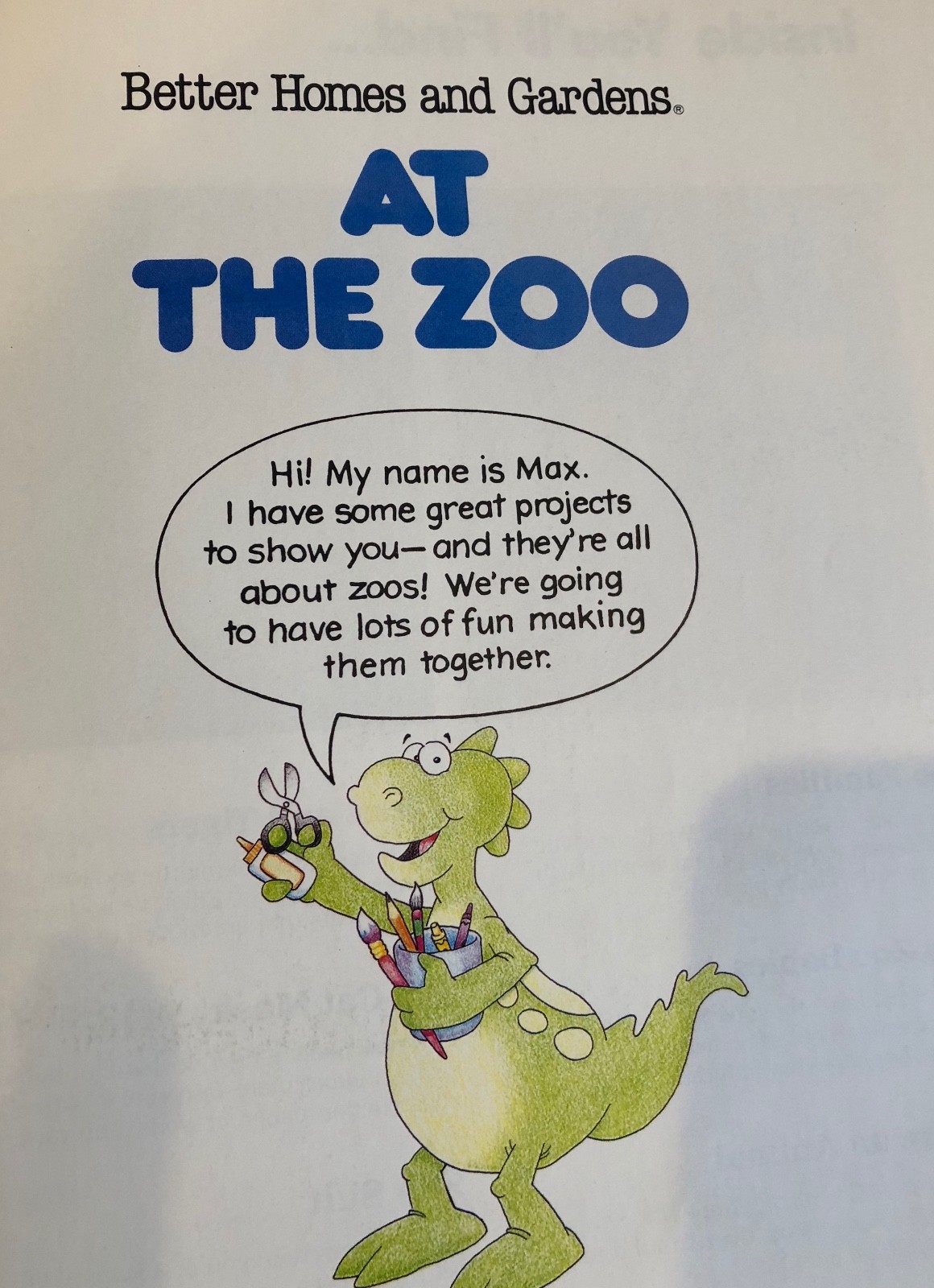 Children's Craft, Cooking, Science Nature Book At the Zoo Book