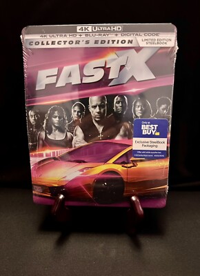 Fast X (4K UHD + Blu-ray + Digital) Best Buy Exclusive SteelBook Brand New