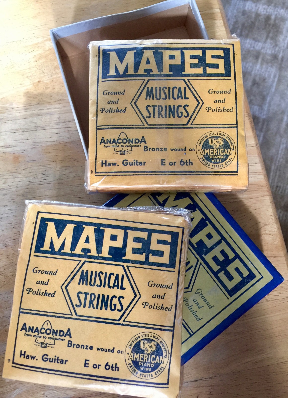 Mapes Twelve (12) Vintage Hawaiian (Lap Steel) Guitar E (or 6th) Strings