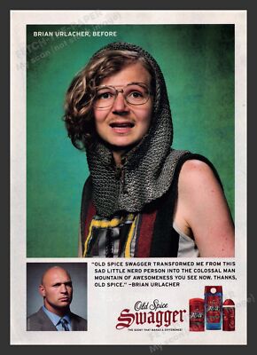 2000s Old Spice Swagger with Brian Urlacher Athlete Print Advertisement Ad 2008