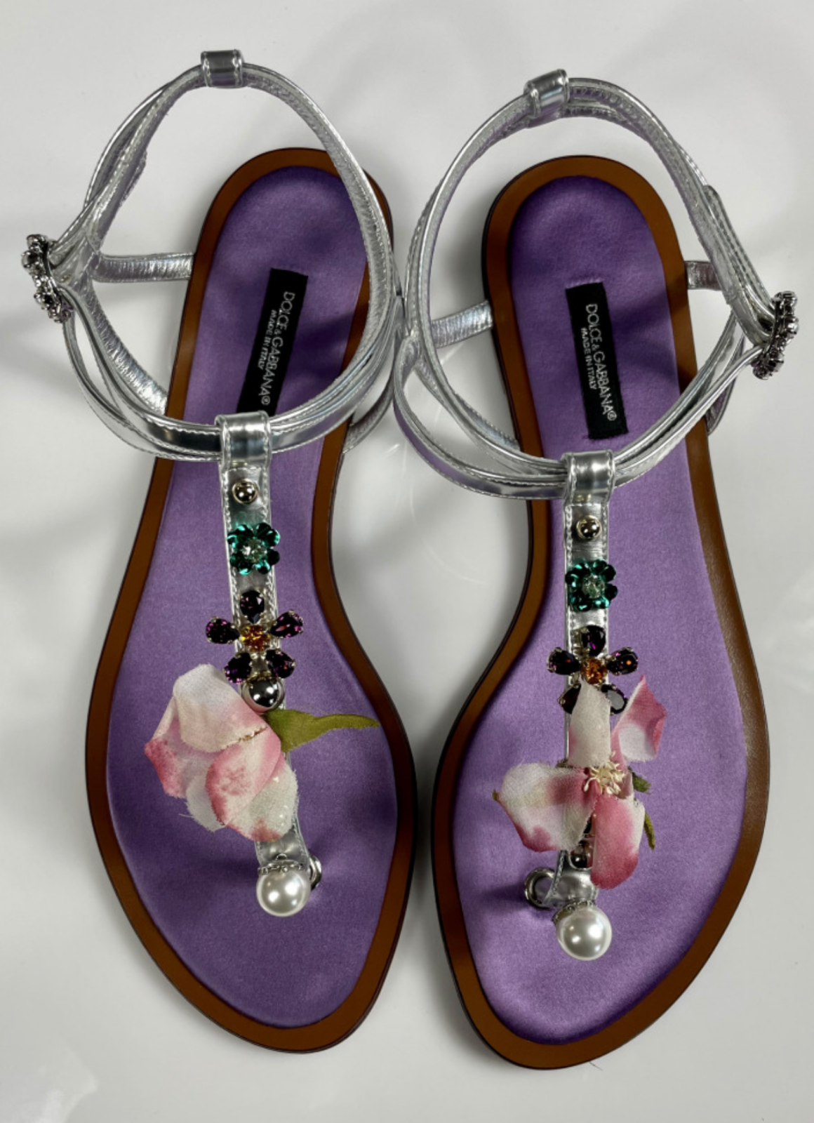 DOLCE GABBANA JEWELED SLINGBACK SANDALEN PUMPS SLIPPER