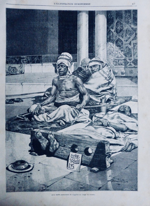 1889 Execution Ceps Cangue Pied 1 Journal Ancien