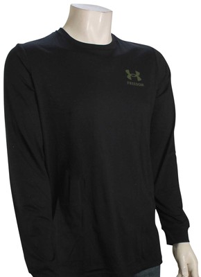 

Футболка Under Armour Freedom Flag LS — черная/зеленая морская пехота OD — новинка, Черный