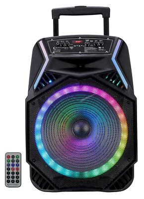 Technical Pro RAINB15 3000w 15'' Bluetooth Battery LED DJ Party Speaker+Remote
