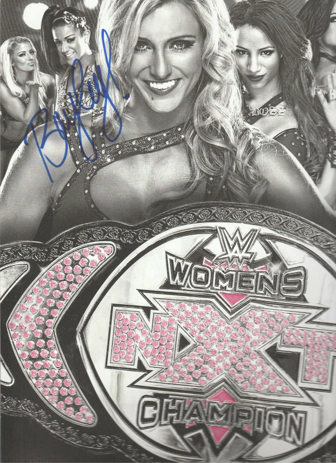 Becky Lynch, Finn Balor, Kevin Owens and Bayley Autographed NXT Program WWE