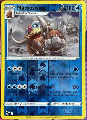 Pokemon TCG - Mamoswine Reverse Holo Rare - 033/189 - Astral Radiance+ BONUS!