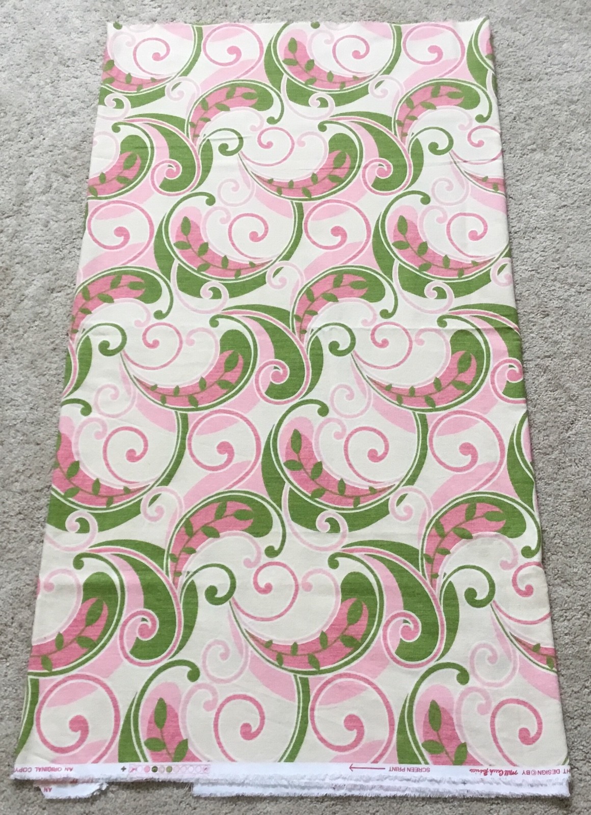 Mill Creek Fabrics Screen Print Fabric Retro 90” x 44” Quilting Crafts Sewing