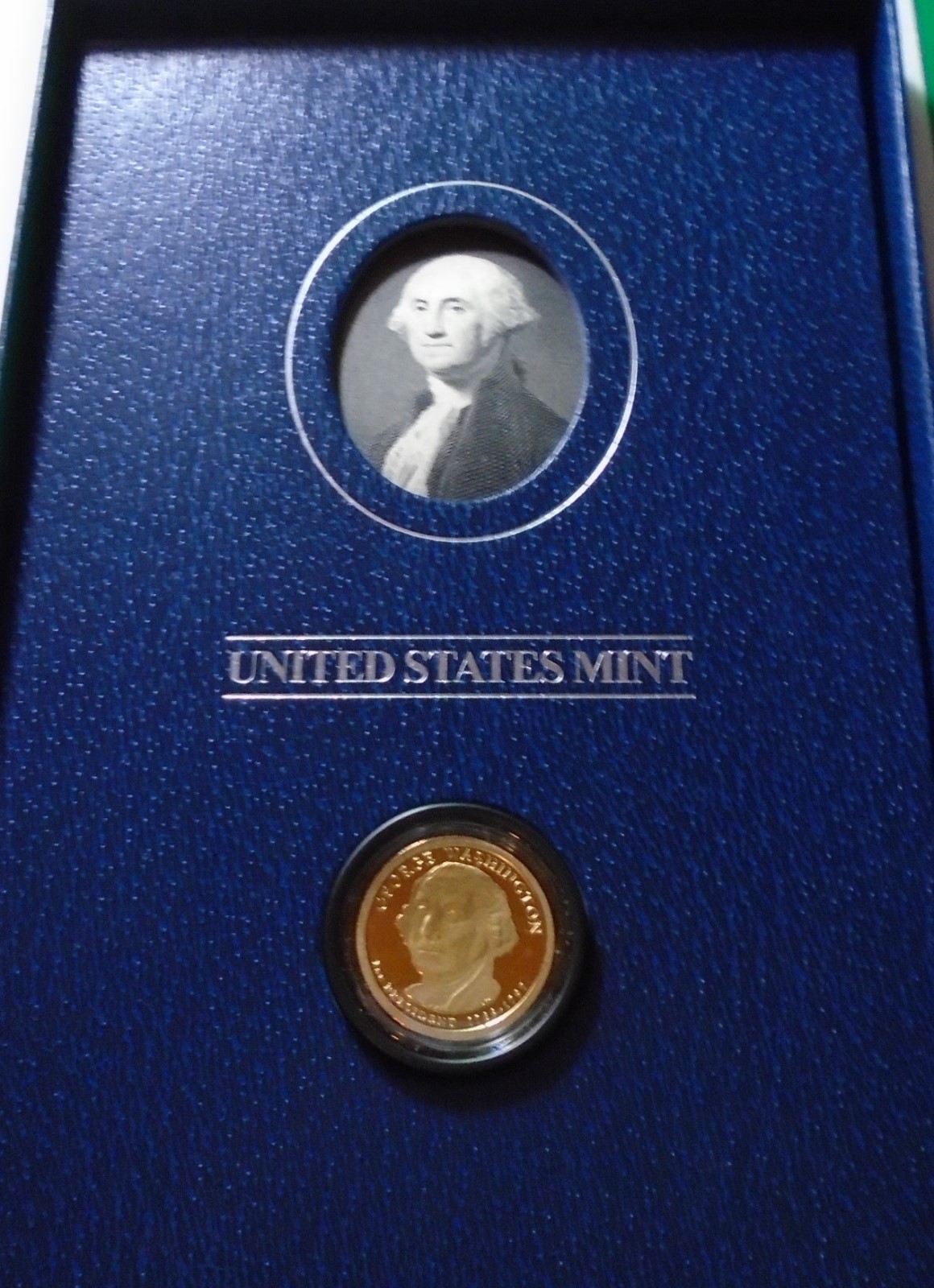 U.S. Mint Presidential $1 Coin Proof George Washington Historical Signature Set