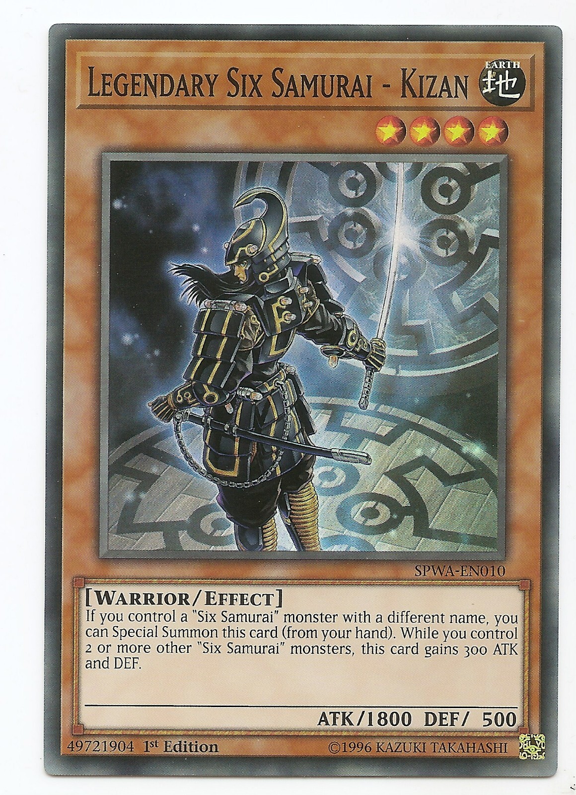 Legendary Six Samurai - Kizan SPWA-EN010 Super Rare Yu-Gi-Oh