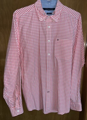 TOMMY HILFIGER CLASSIC FIT MENS BUTTON UP SHIRT LARGE NWOT