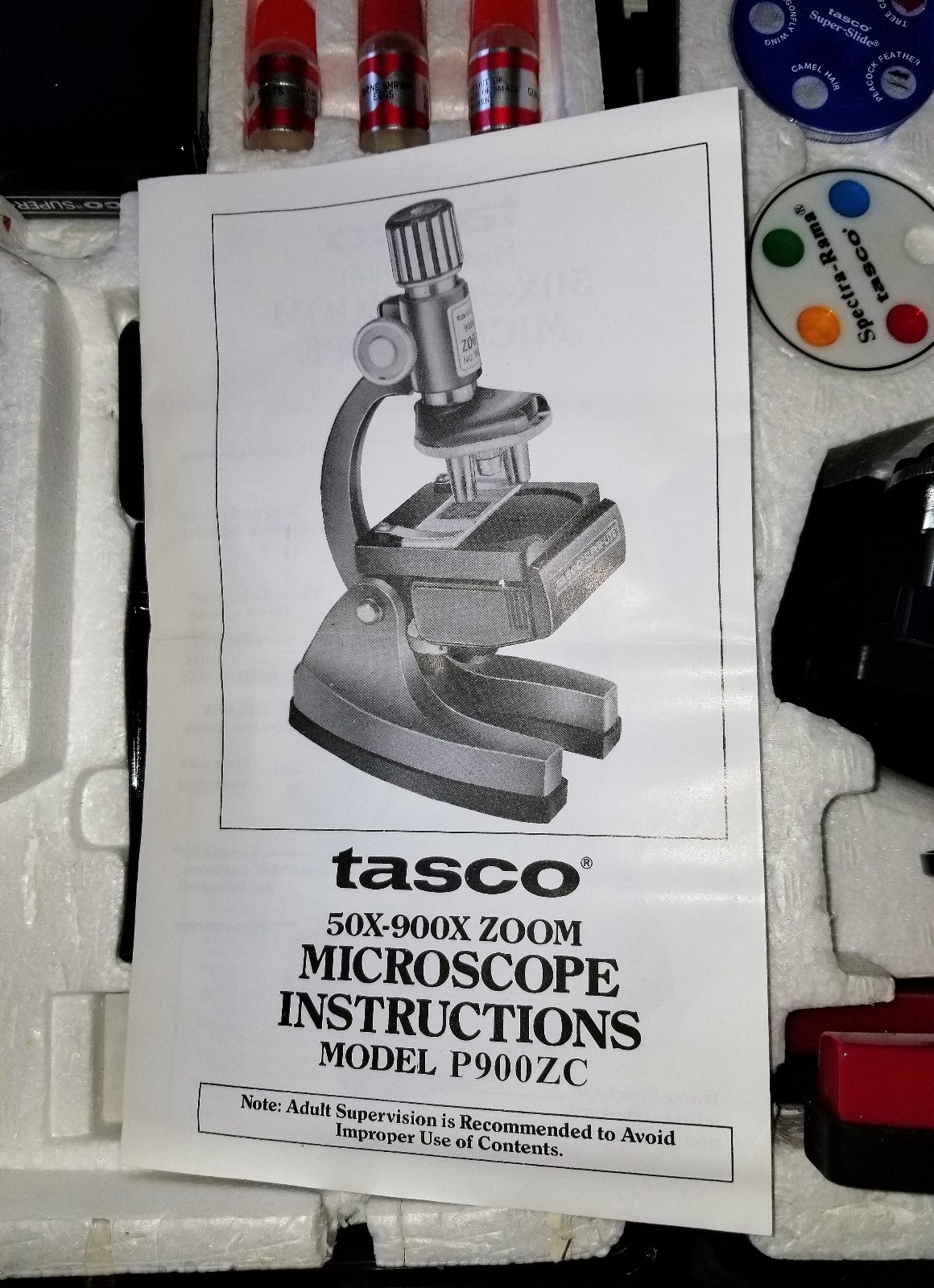 Vintage 1984 Tasco P900ZC Microscope with Carry Case
