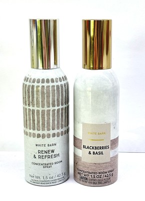 2 MIX RENEW&REFRESH/BLACKBERRIES &BASIL Bath & Body Works White Barn RoomSpray