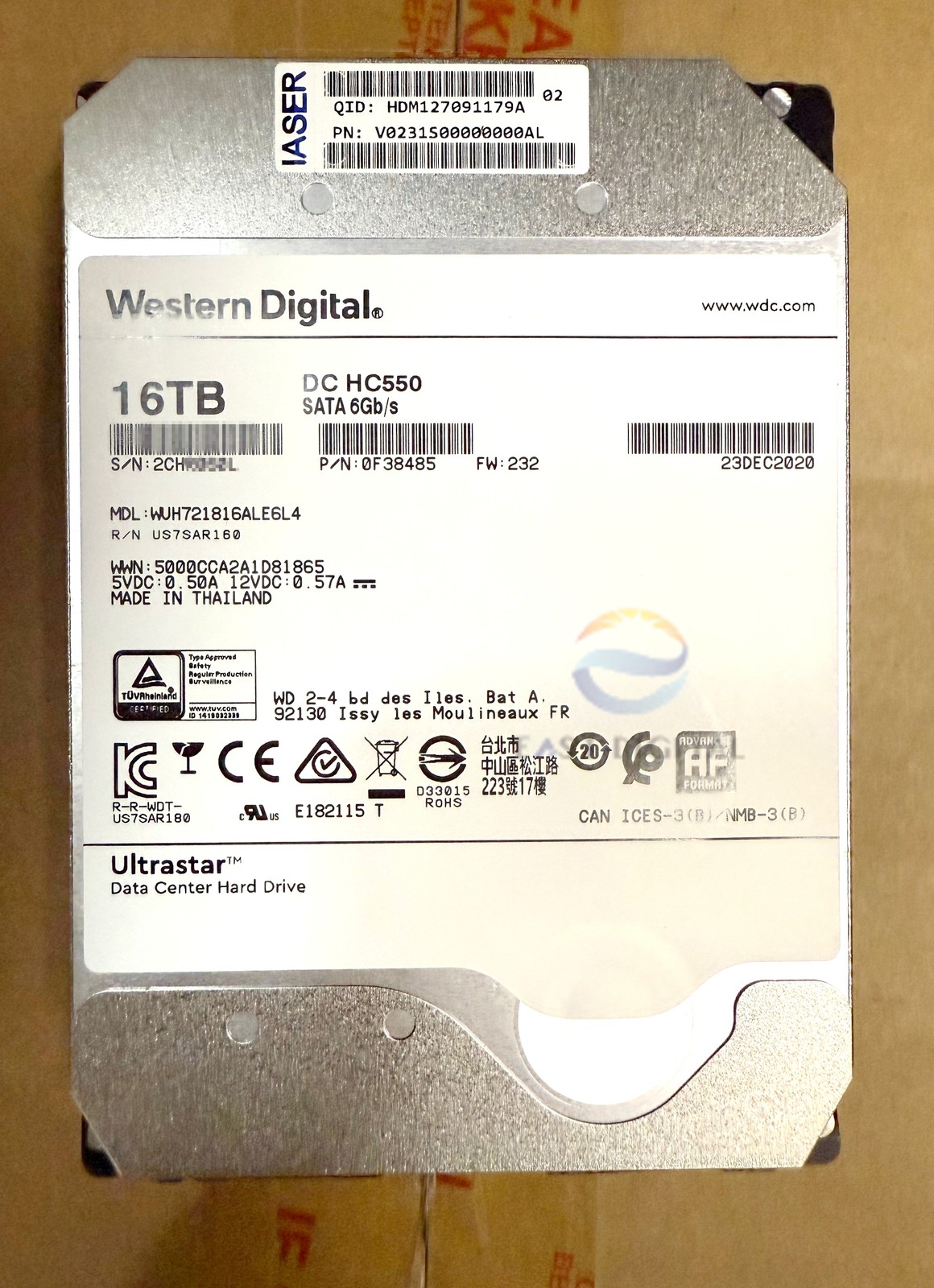 WD Ultrastar DC HC550 16TB SATA 3.5