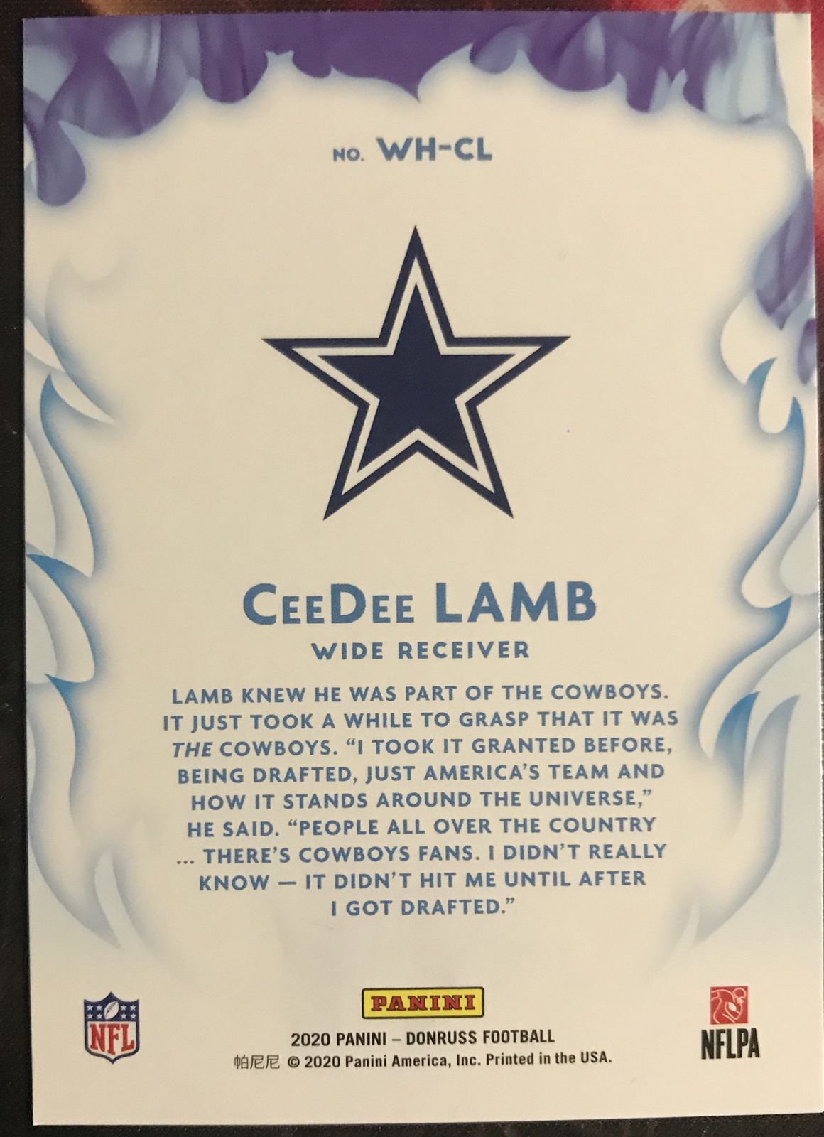 19 Optic Donruss Ceedee Lamb White Hot Rookies Sp Rare Sportscards Com