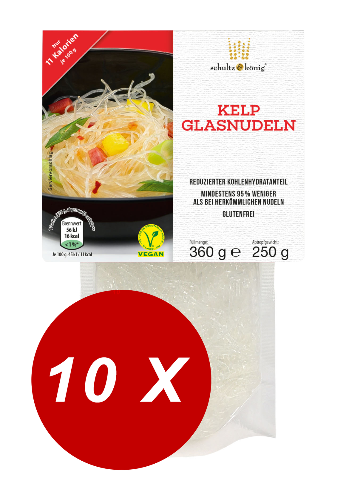 10 x Kelp Glasnudeln - Lowcarb Nudeln