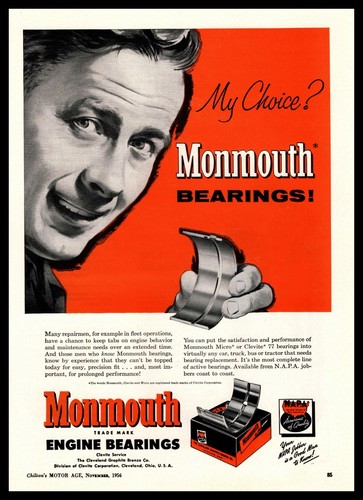 1956 Monmouth Micro & Clevite 77 Engine Bearings Cleveland 1956 Monmouth Micro & Clevite 77 Engine Bearings Cleveland