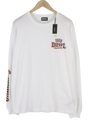 関税込【DIESEL】Diegos K42 long sleeve T-shirt★White Diesel T-Diegos-LS-K42 Herren L Weiß Langärmelig Rundhals