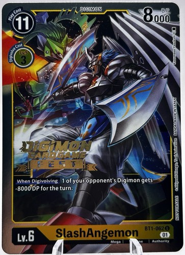 SlashAngemon BT1-062 Digimon Card Fest Stamped Digimon NM | eBay