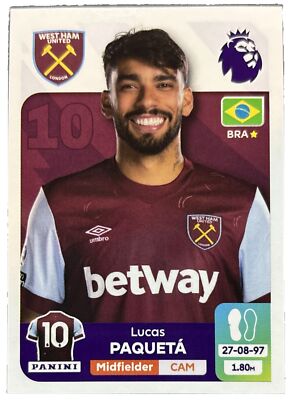 Panini Premier League 2024 - # 592 - LUCAS PAQUETA - West Ham United